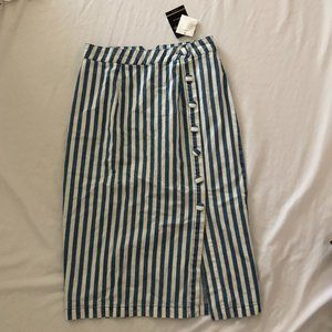 NWT F21 Striped Midi Skirt